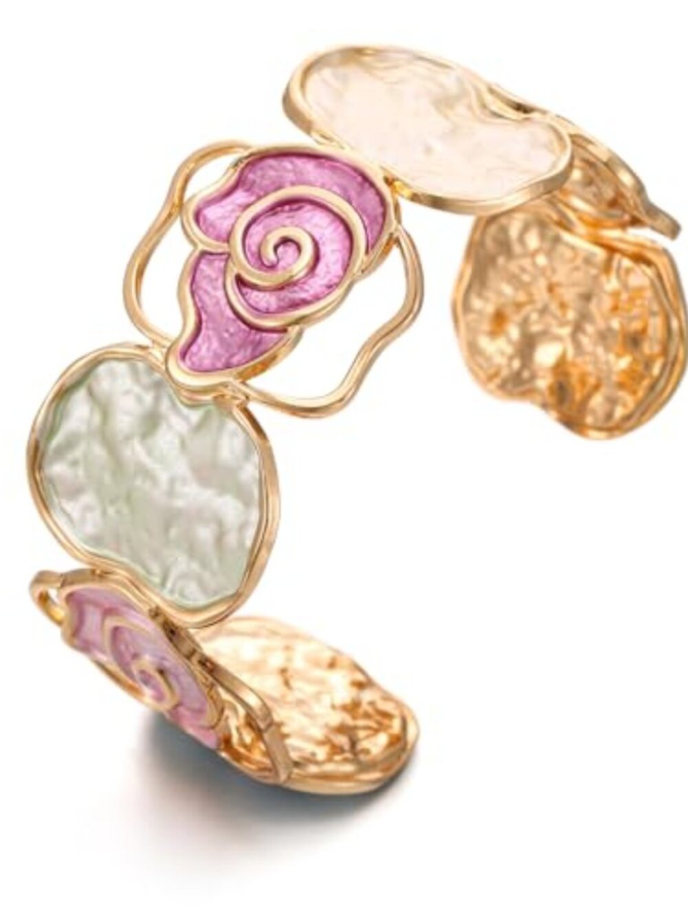 New - Gold Rose Cuff Bracelet for Women